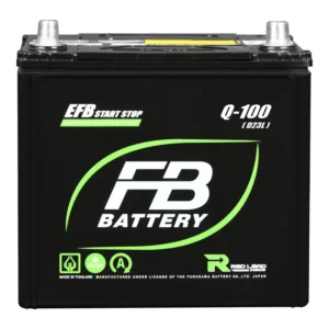 แบตเตอรี่ FB EFB Q-100L (ขนาด D23) EFB 12V 70Ah ร้านแบตเตอรี่รถยนต์อุดรธานี