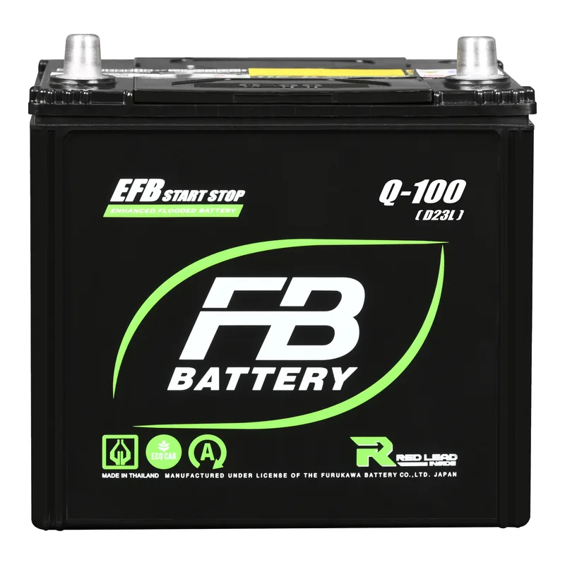 แบตเตอรี่ FB EFB Q-100L (ขนาด D23) EFB 12V 70Ah ร้านแบตเตอรี่รถยนต์อุดรธานี