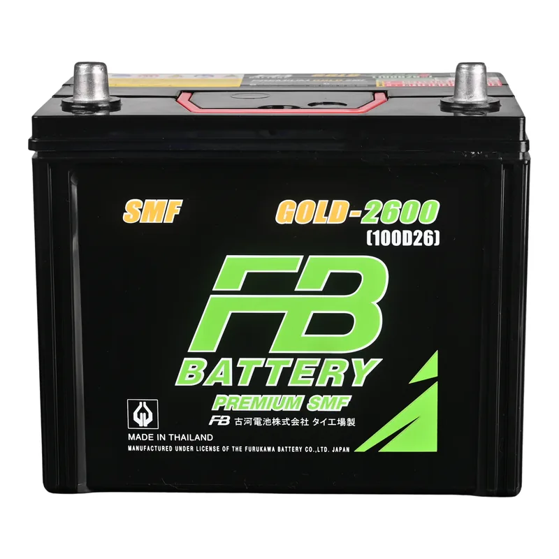 แบตเตอรี่ FB GOLD 2600R (100D26R) แบตแห้ง 12V 80Ah ร้านแบตเตอรี่รถยนต์อุดรธานี