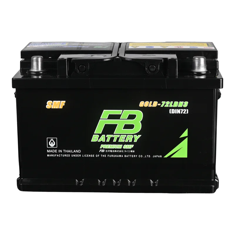 แบตเตอรี่ FB GOLD 72LBN3L (DIN72) แบตแห้ง 12V 72Ah ร้านแบตเตอรี่รถยนต์อุดรธานี