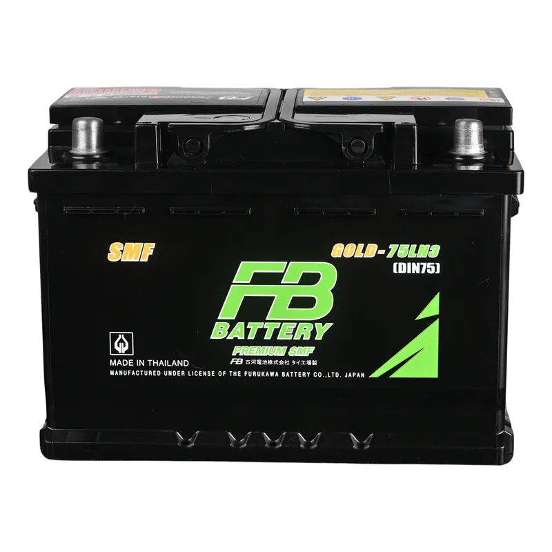 แบตเตอรี่ FB GOLD 75LN3R (DIN75R) แบตแห้ง 12V 75Ah ร้านแบตเตอรี่รถยนต์อุดรธานี