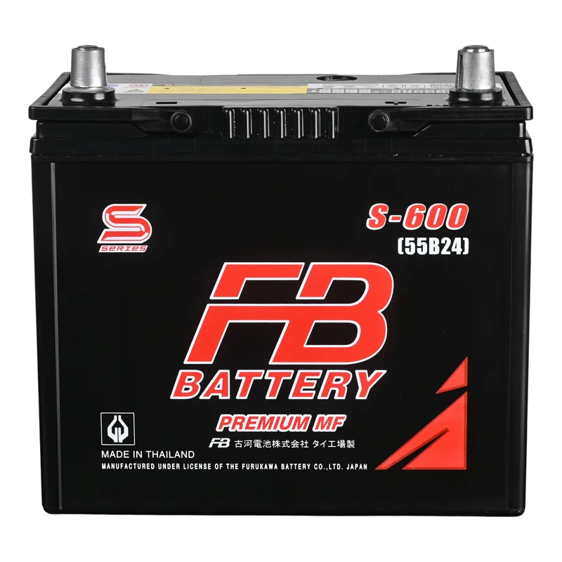 แบตเตอรี่ FB S-600L (55B24L) แบตกึ่งแห้ง 12V 45Ah ร้านแบตเตอรี่รถยนต์อุดรธานี