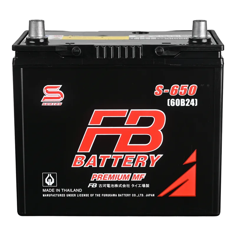 แบตเตอรี่ FB S-650L (60B24L) แบตกึ่งแห้ง 12V 50Ah ร้านแบตเตอรี่รถยนต์อุดรธานี