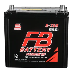 แบตเตอรี่ FB S-750L (75D23L) แบตกึ่งแห้ง 12V 60Ah ร้านแบตเตอรี่รถยนต์อุดรธานี