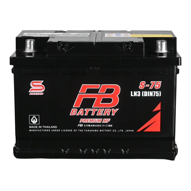 แบตเตอรี่ FB S-75LN3 (DIN75) แบตกึ่งแห้ง 12V 75Ah ร้านแบตเตอรี่รถยนต์อุดรธานี