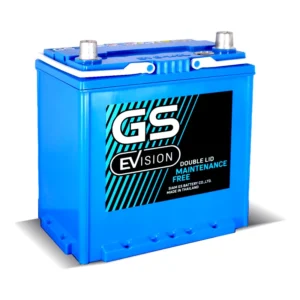 แบตเตอรี่ GS EVS-143L (ขั้วใหญ่) (JIS 60B20L(S)) แบตกึ่งแห้ง 12V 43Ah ร้านแบตเตอรี่รถยนต์อุดรธานี