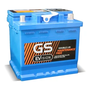 แบตเตอรี่ GS EVS-LN155 (DIN 55) แบตกึ่งแห้ง 12V 55Ah ร้านแบตเตอรี่รถยนต์อุดรธานี