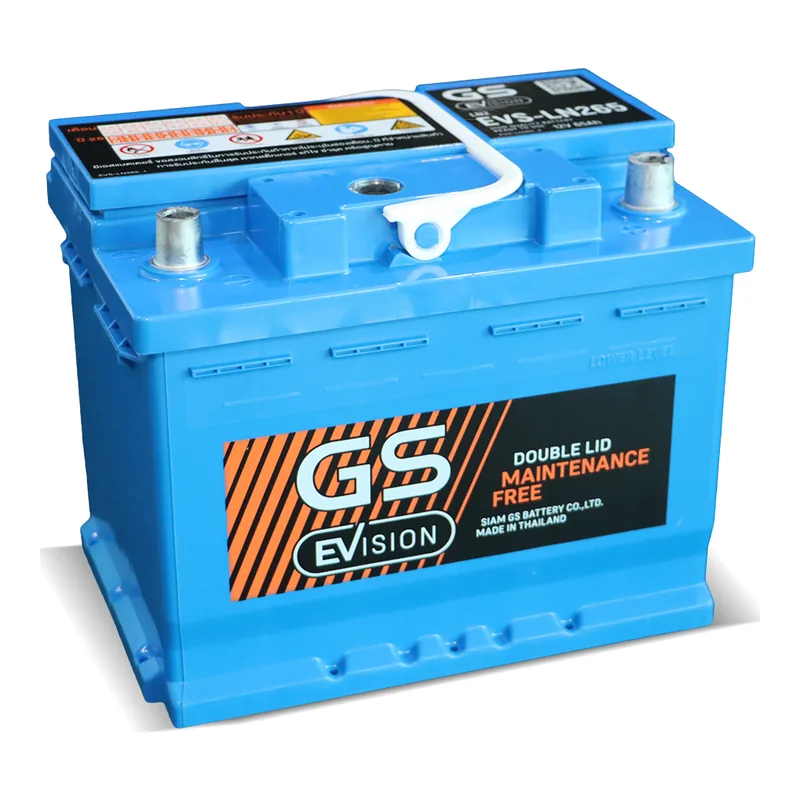 แบตเตอรี่ GS EVS-LN265 (DIN 65) แบตกึ่งแห้ง 12V 65Ah ร้านแบตเตอรี่รถยนต์อุดรธานี