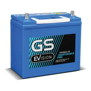 แบตเตอรี่ GS EVS-N55R (JIS 70B24) แบตกึ่งแห้ง 12V 55Ah ร้านแบตเตอรี่รถยนต์อุดรธานี