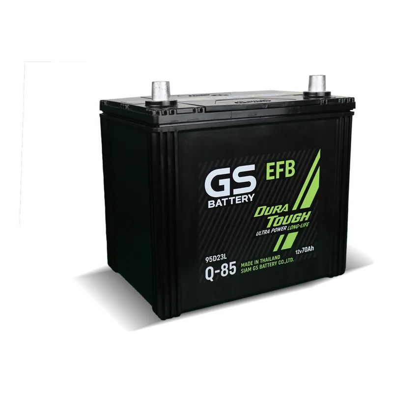 แบตเตอรี่ GS Q-85 (JIS 95D23) แบตกึ่งแห้ง 12V 70Ah ร้านแบตเตอรี่รถยนต์อุดรธานี