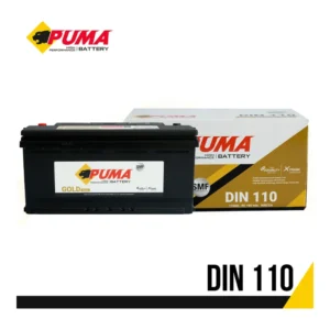 แบตเตอรี่ Puma DIN110 (din61038) 110Ah แบตแห้ง ร้านแบตเตอรี่รถยนต์อุดรธานี