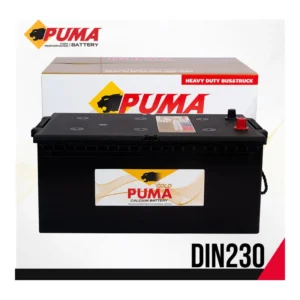 แบตเตอรี่ Puma DIN230 230Ah แบตน้ำ สำหรับรถบรรทุก/รถบัส ร้านแบตเตอรี่รถยนต์อุดรธานี