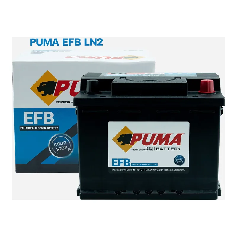 แบตเตอรี่ Puma EFB LN2 65Ah EFB รองรับ Start-Stop ร้านแบตเตอรี่รถยนต์อุดรธานี