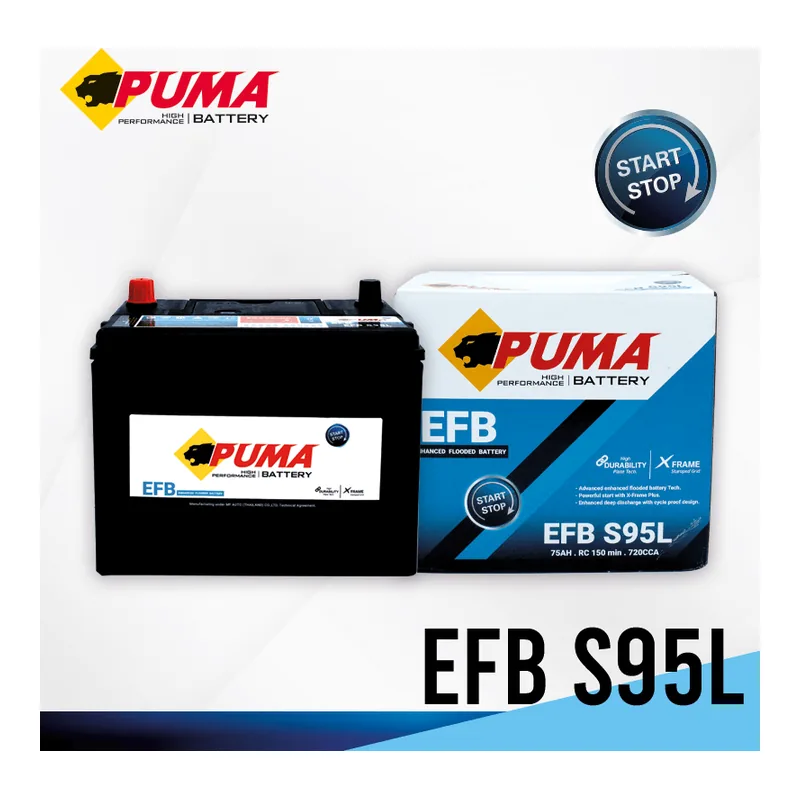 แบตเตอรี่ Puma EFB S95L 75Ah EFB รองรับ Start-Stop ร้านแบตเตอรี่รถยนต์อุดรธานี