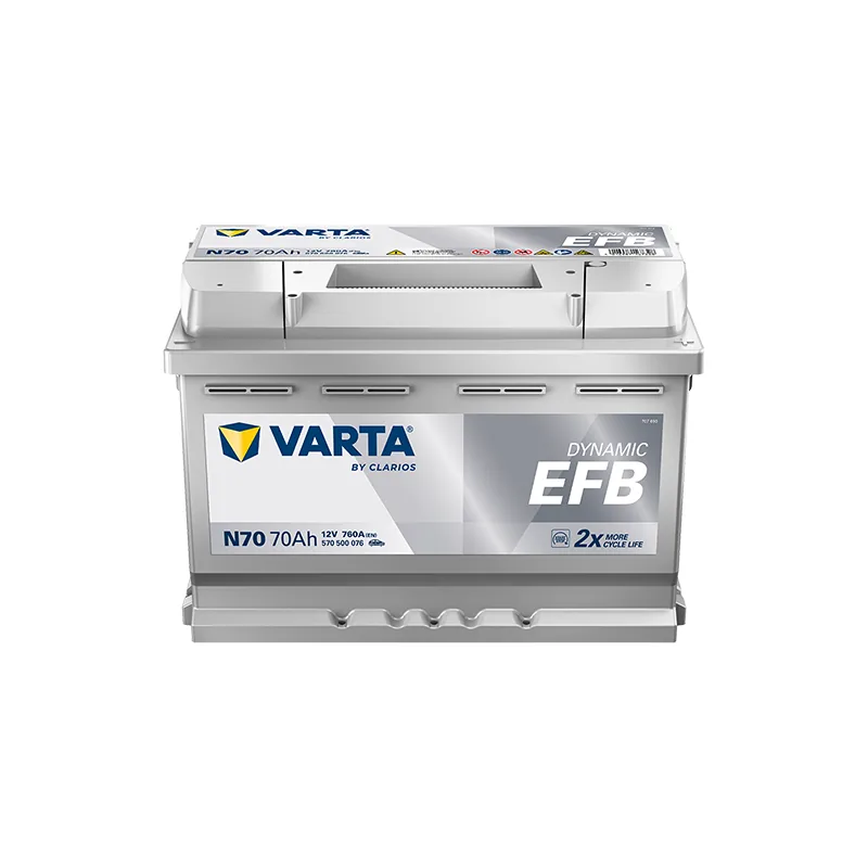 แบตเตอรี่ Varta EFB LN3 70Ah EFB รองรับ Start-Stop ร้านแบตเตอรี่รถยนต์อุดรธานี