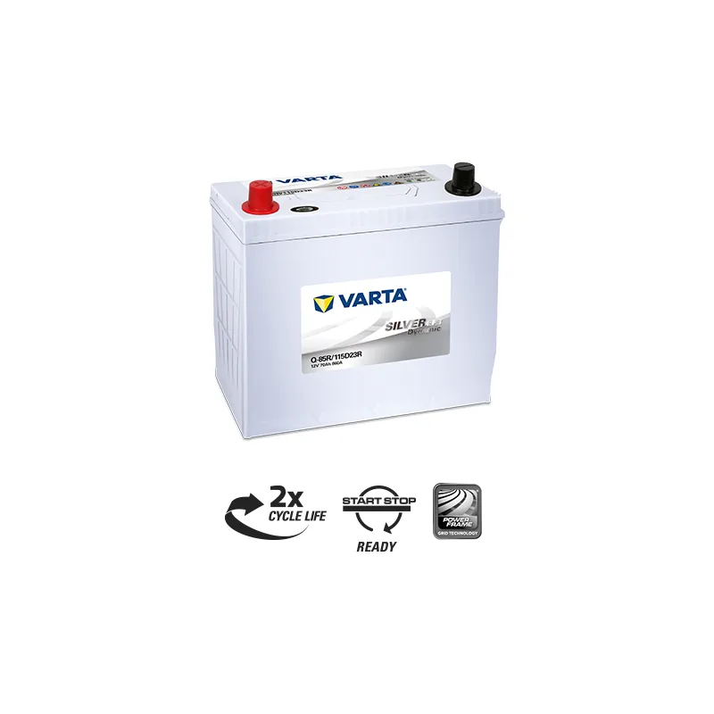 แบตเตอรี่ Varta Q85R (115D23R) 70Ah EFB รองรับ Start-Stop ร้านแบตเตอรี่รถยนต์อุดรธานี