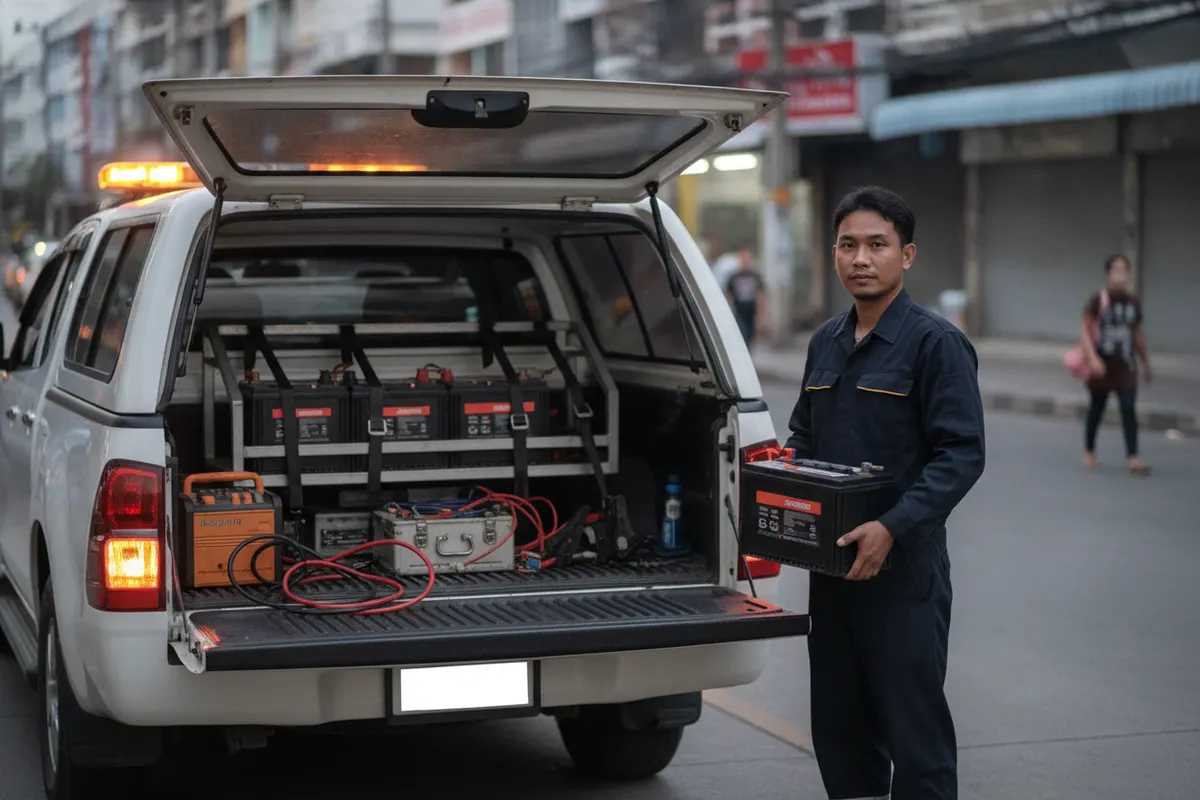รถช่างเปลี่ยนแบตเตอรี่รถยนต์พร้อมออกบริการด่วน อุดรธานี